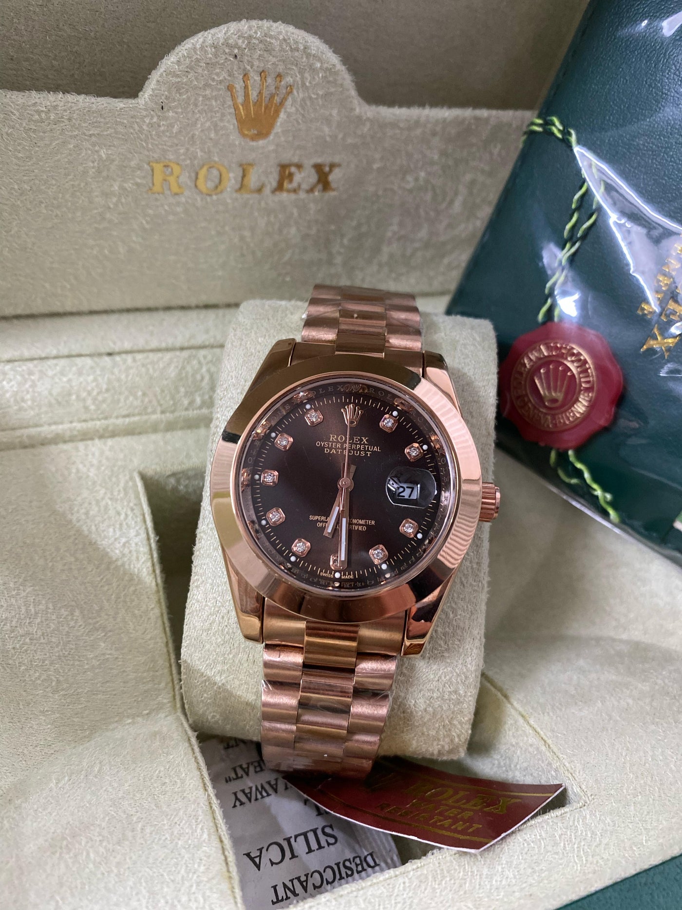 Rolex Oyster Perpetual Datejust  (Everose Gold , Diamond Hours)